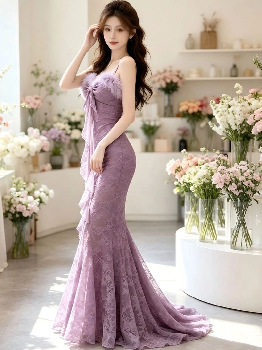 Suo Ruffled Maxi Dress-image-28