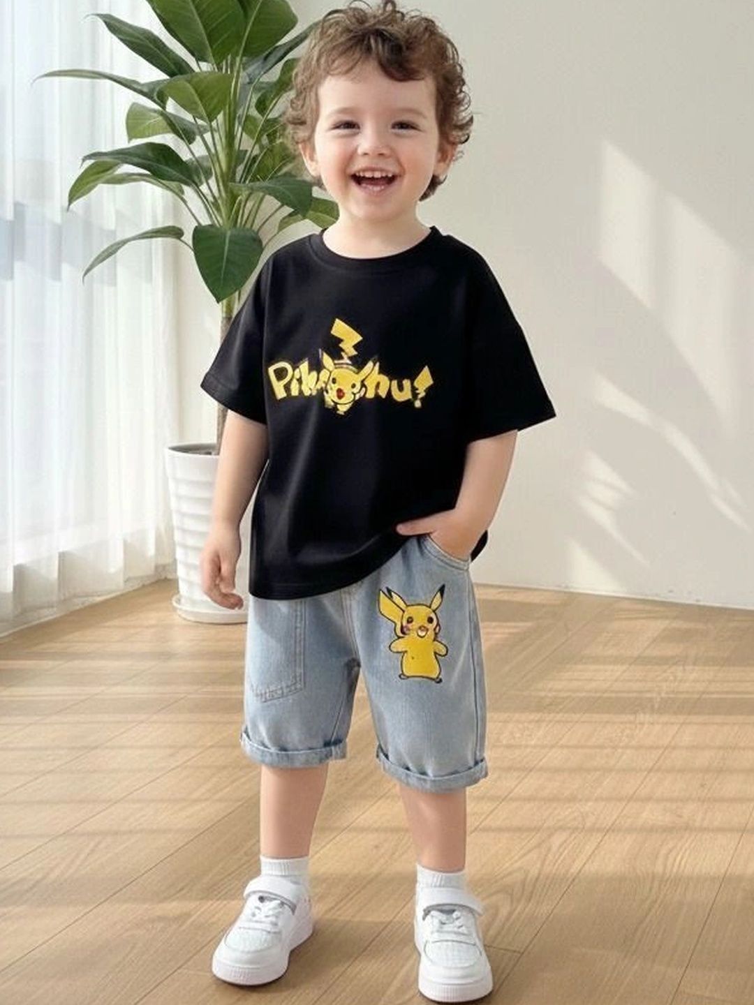 SRP COLLECTION Unisex Kids Printed T-shirt with Shorts-image-41