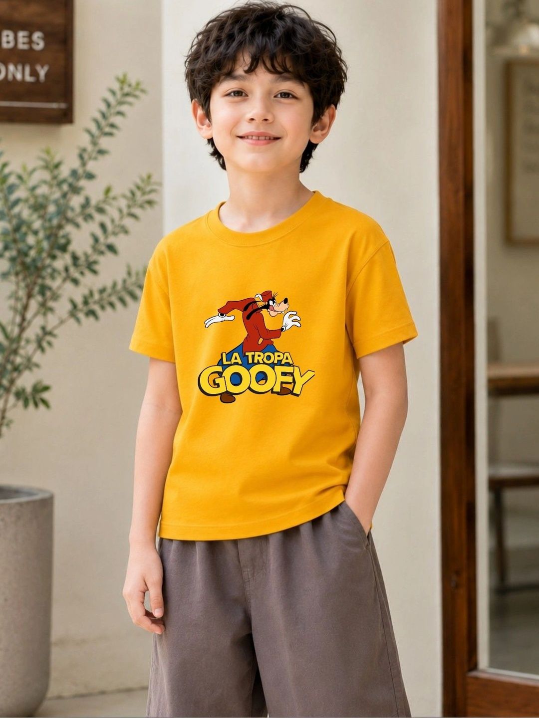 Disney By Miss and Chief Boys Goofy Printed T-shirt-picture-54