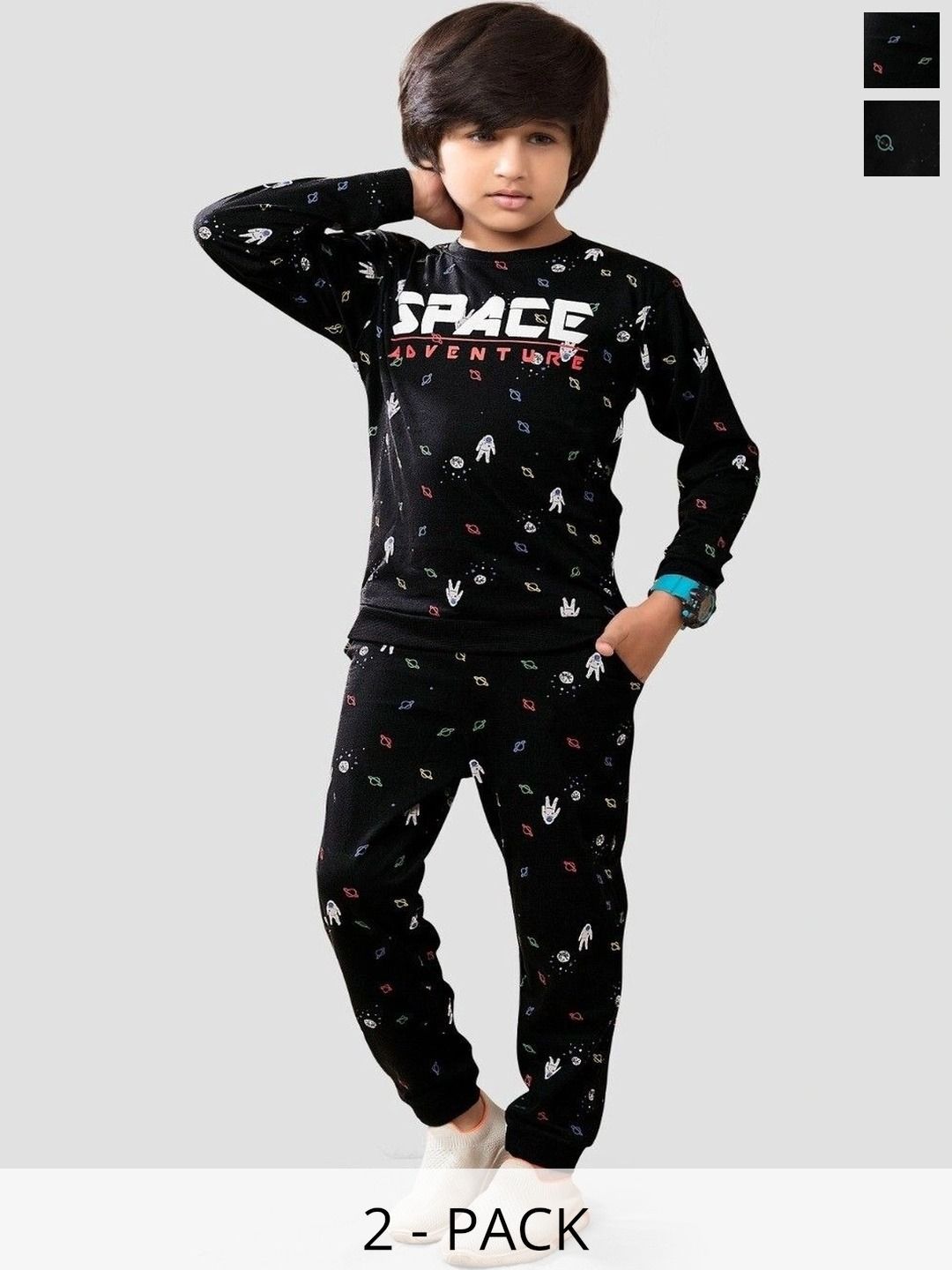 PLUM TREE Boys Printed T-shirt with Pyjamas-picture-8