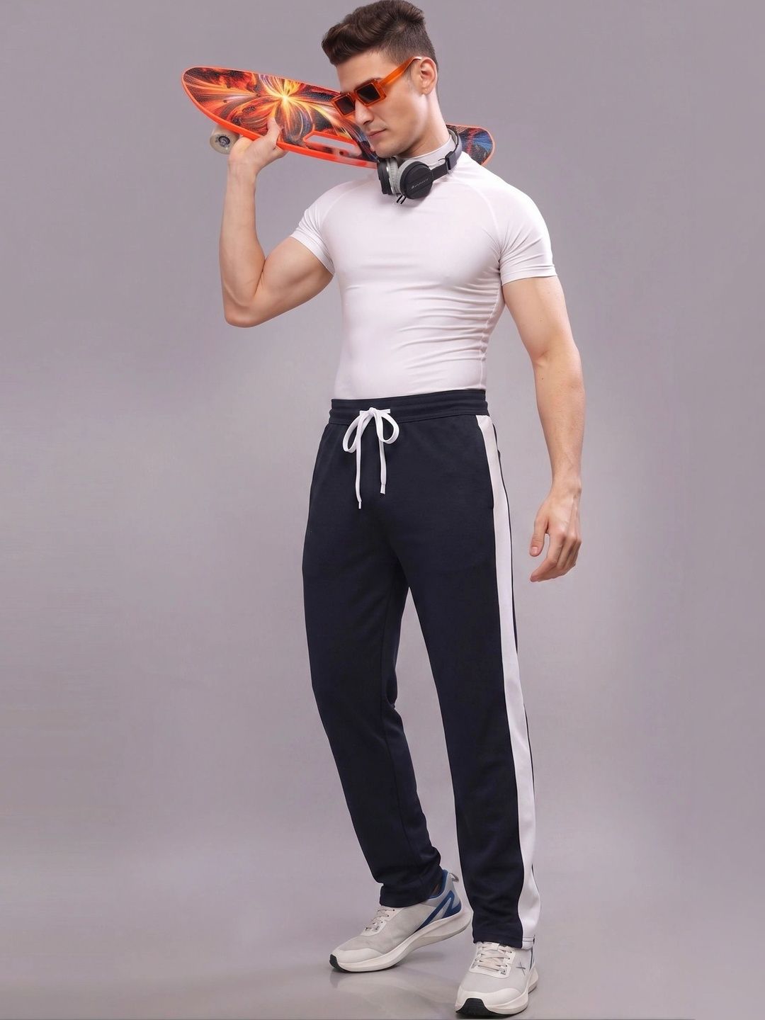 SZN Men Regular Fit Colourblocked Training Track Pants-picture-26