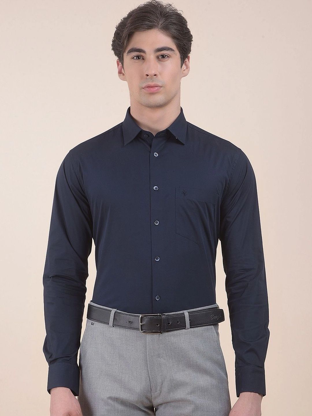 Cantabil Men Slim Fit Formal Shirt-image-41