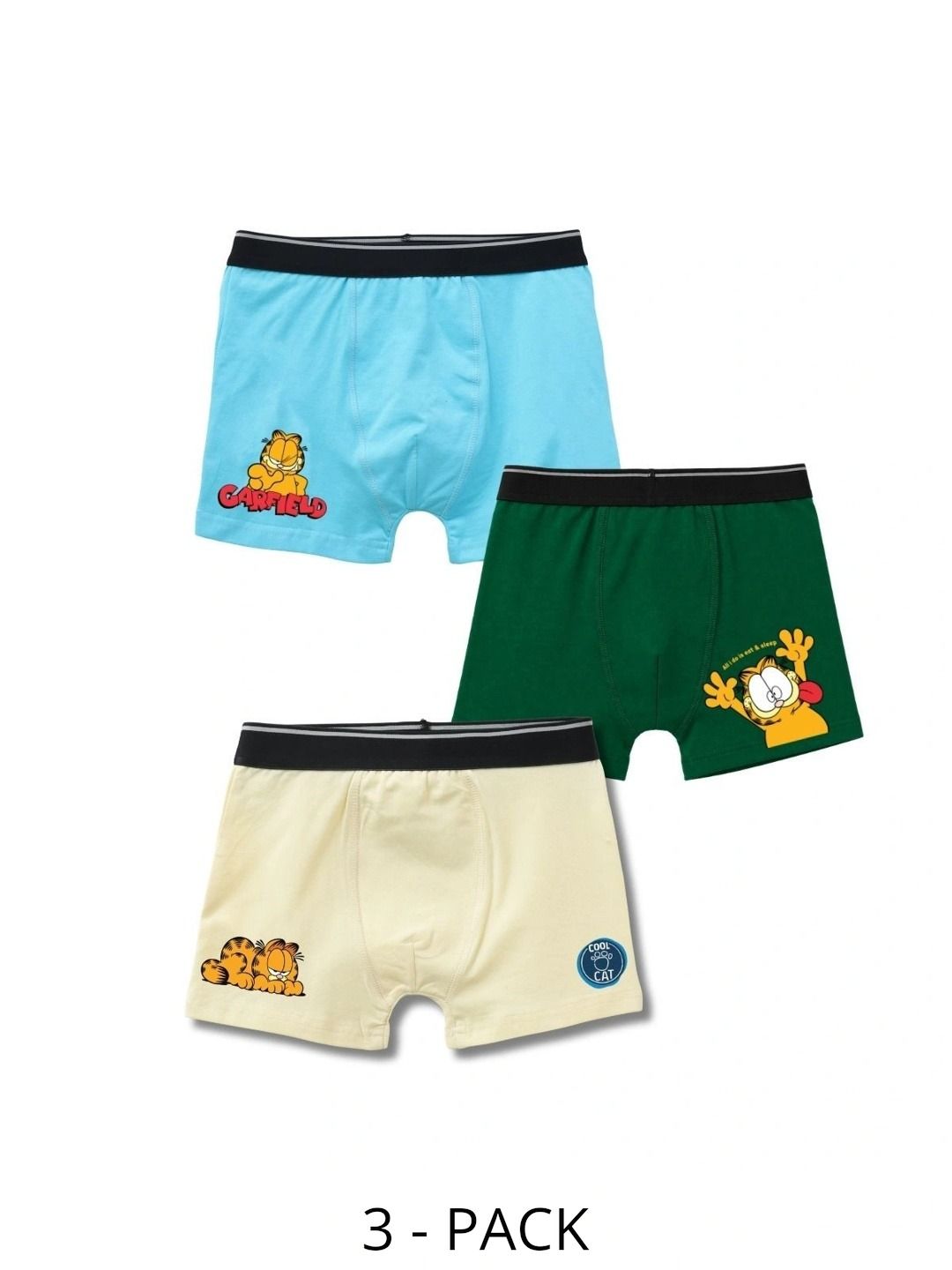 Button Bear Boys Pack of 3 Cotton Blend Printed Trunks-picture-57