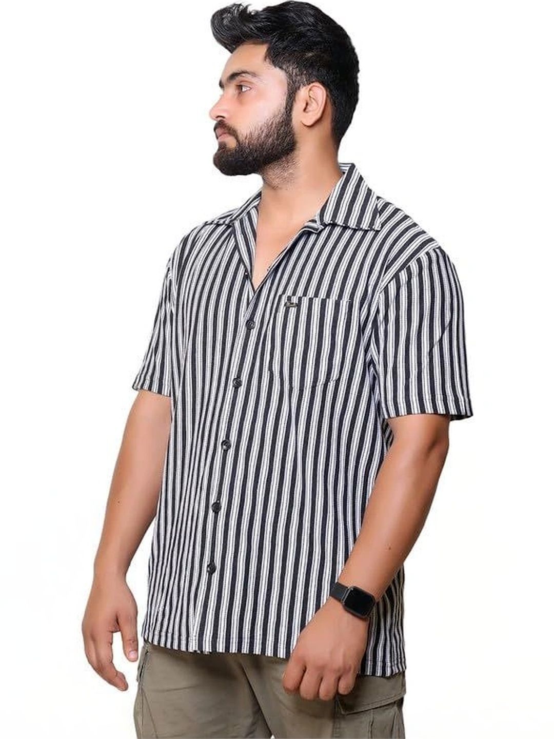 OZONECO Men Striped Casual Shirt-picture-52