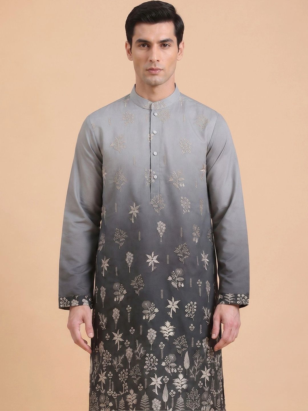 House of Pataudi Men Embellished Thread Work Kurta-picture-38