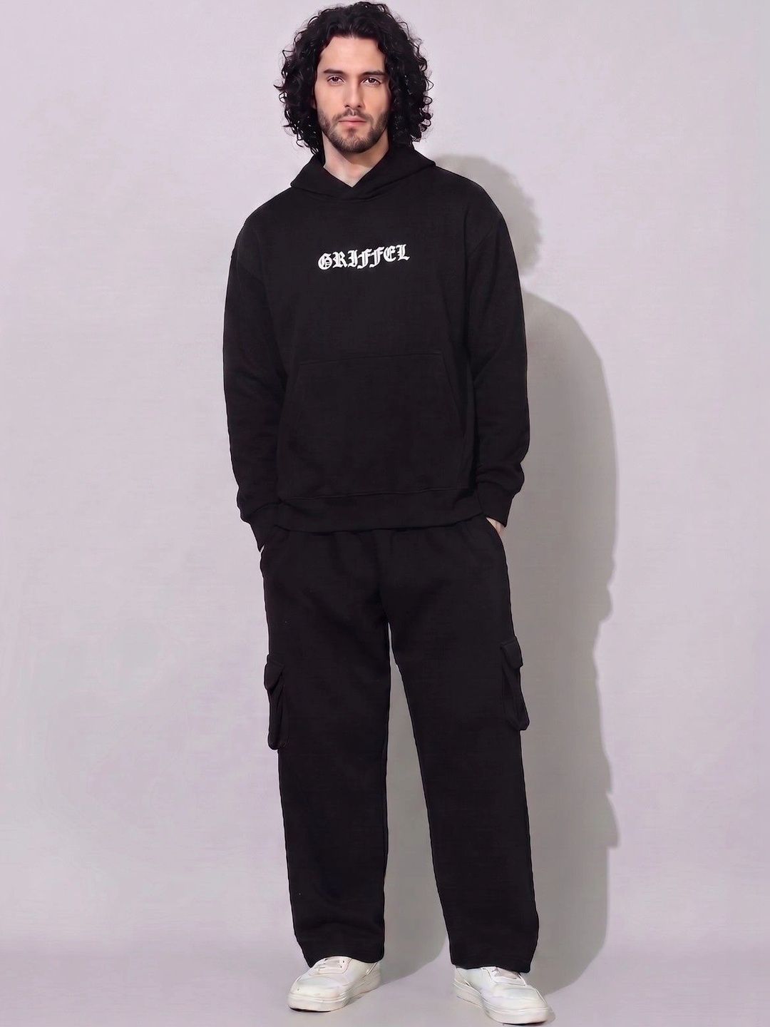 GRIFFEL Men Printed Hooded Sweatshirt-picture-24