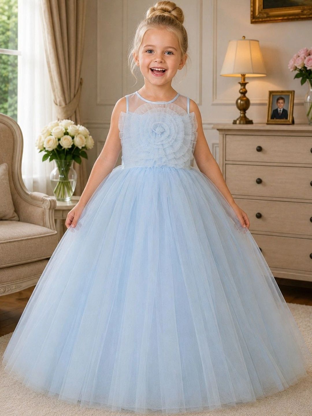 Miss & Chief Ruffled Net Maxi Dress-picture-17