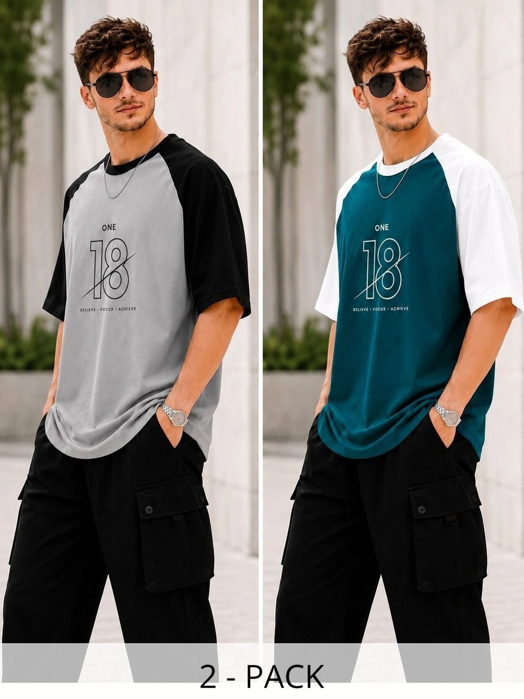 NB Nicky Boy Men Typography 2 Colourblocked T-shirt-picture-12