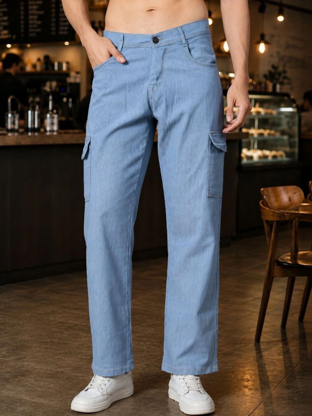 HERE&NOW Men Classic Cargos Trousers-picture-24