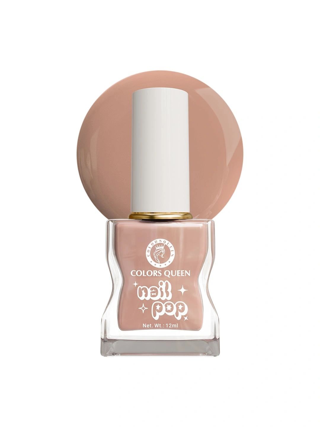 Colors Queen Nail Pop Glossy Gel Finish & Quick Drying Nail Polish - 12 ml -Nude Canvas-picture-41