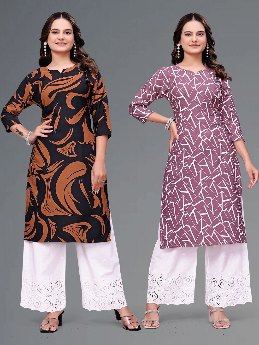 PRIYANSH CREATION Printed Pure Crepe Kurti-picture-42