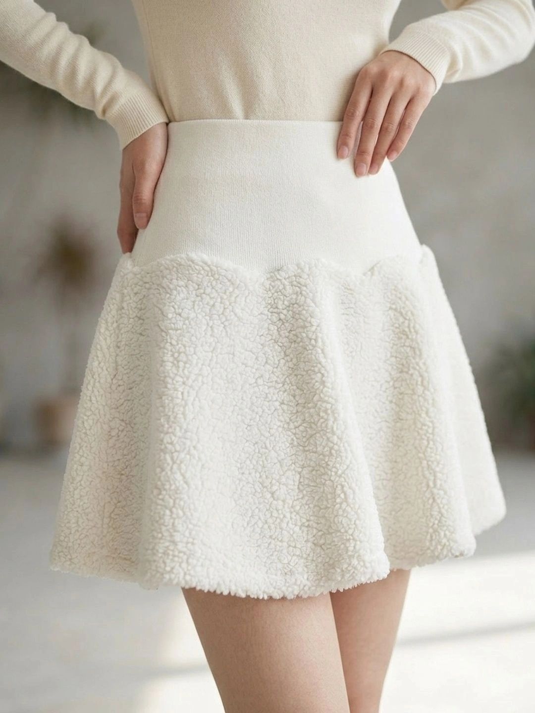 Suo Women Mini Flared Skirt-picture-23