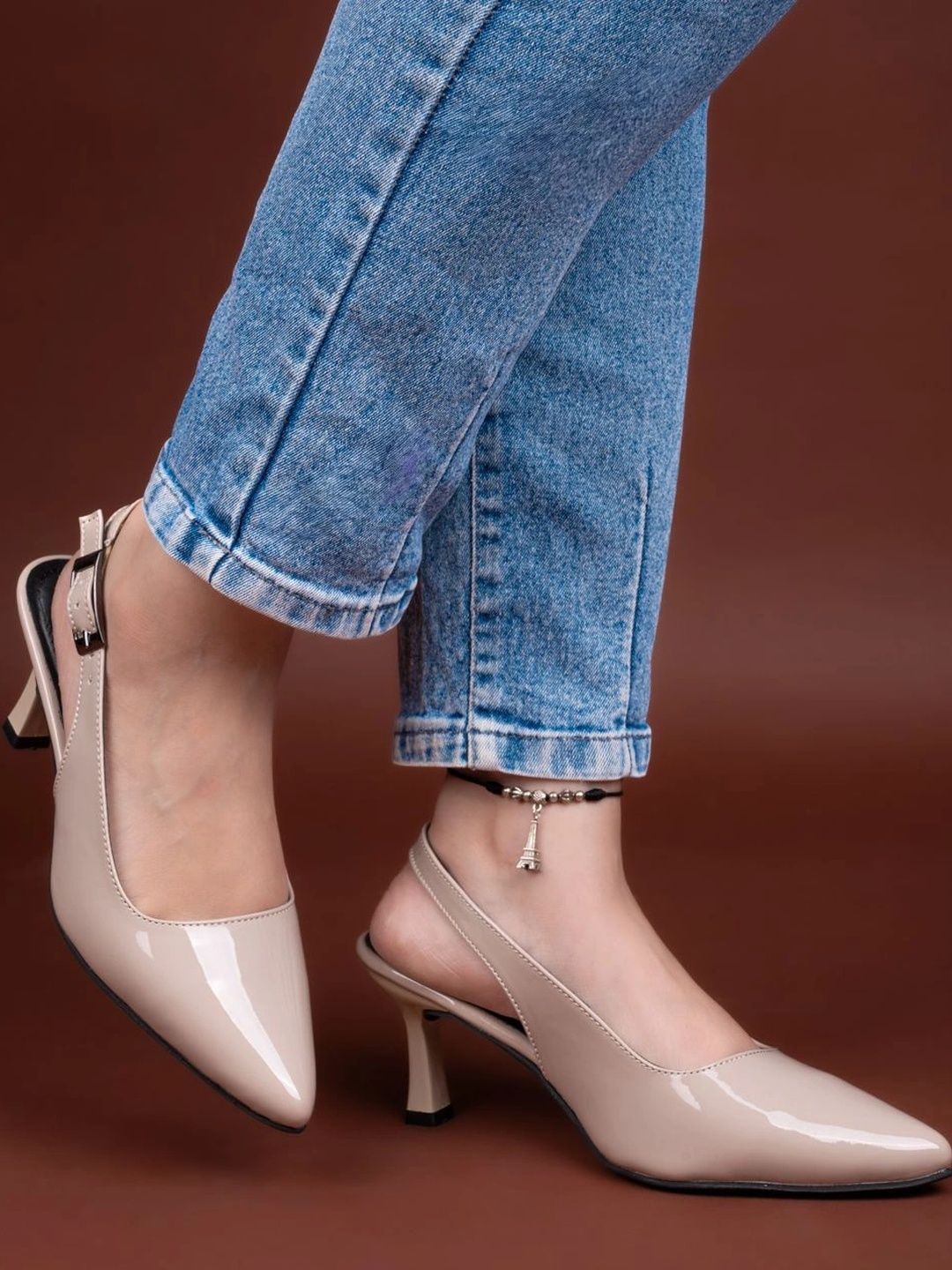 Lavie Slim Heeled Pumps with Buckles-picture-17