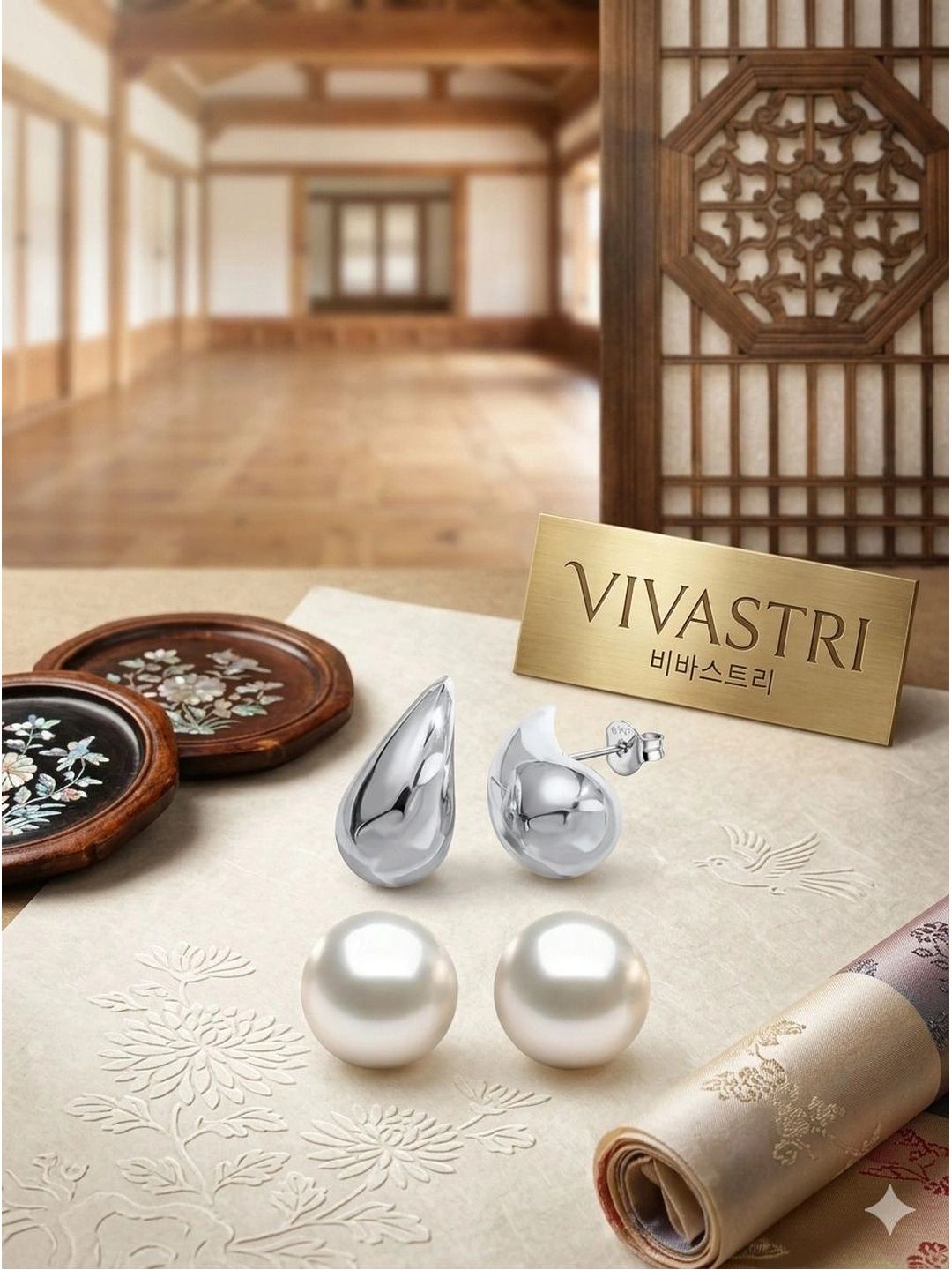 VIVASTRI Teardrop Shaped Studs Earrings-picture-29