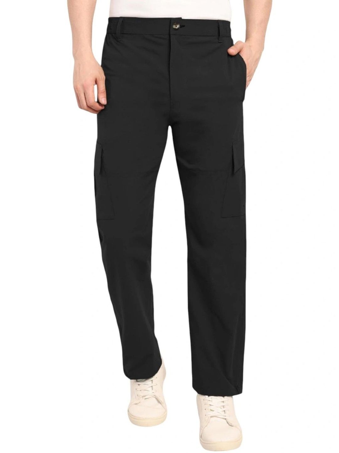 NEULKNOT Men Straight Fit Easy Wash Cargos Trousers-picture-14