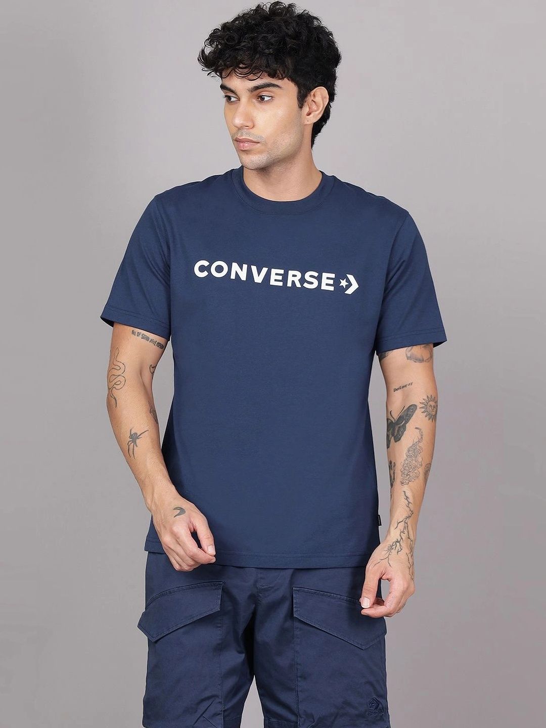 Converse Unisex Brand Logo Printed T-shirt-picture-43