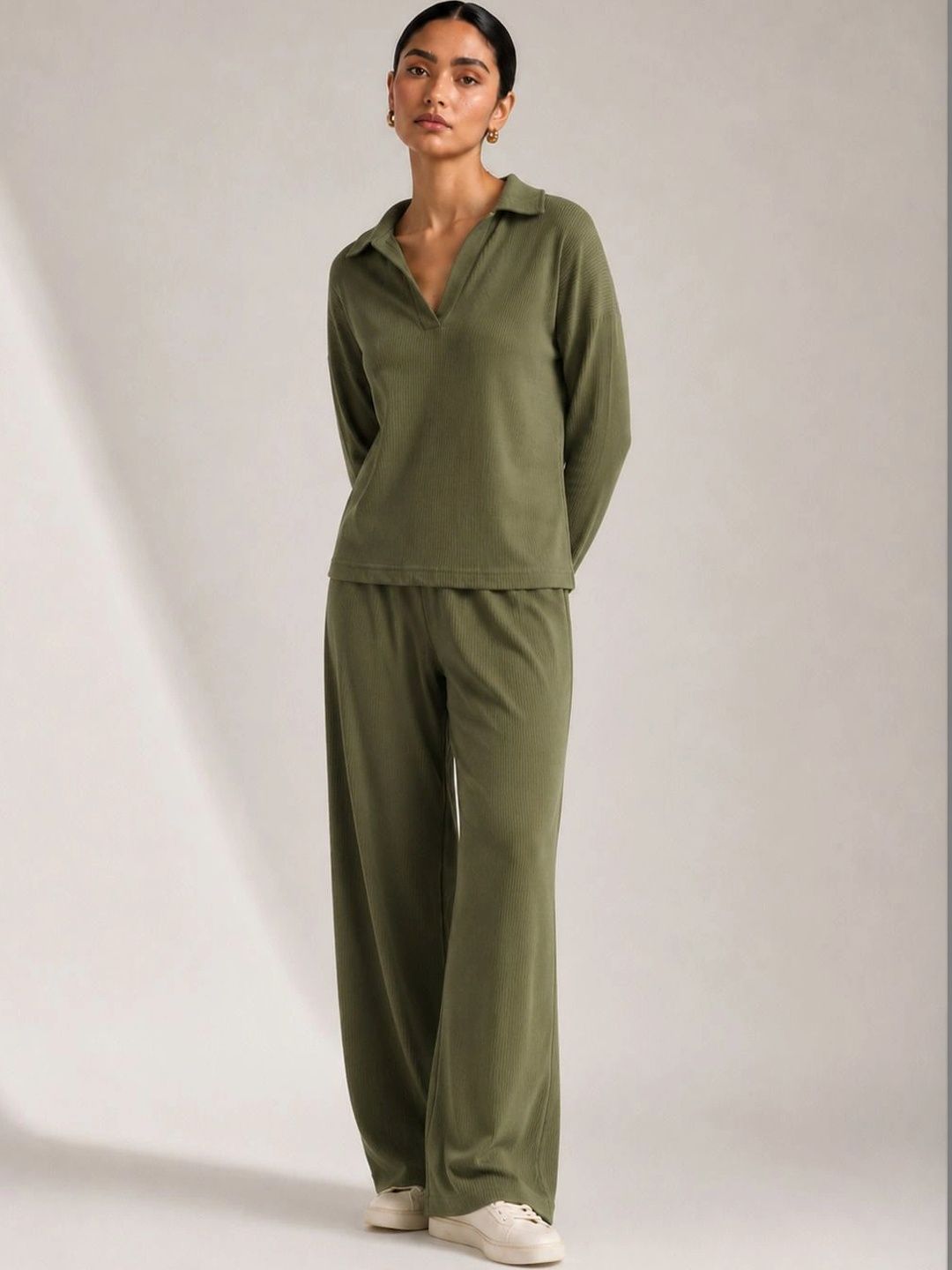 Slumber Jill Women Striped Pleated Culottes Trousers-picture-52
