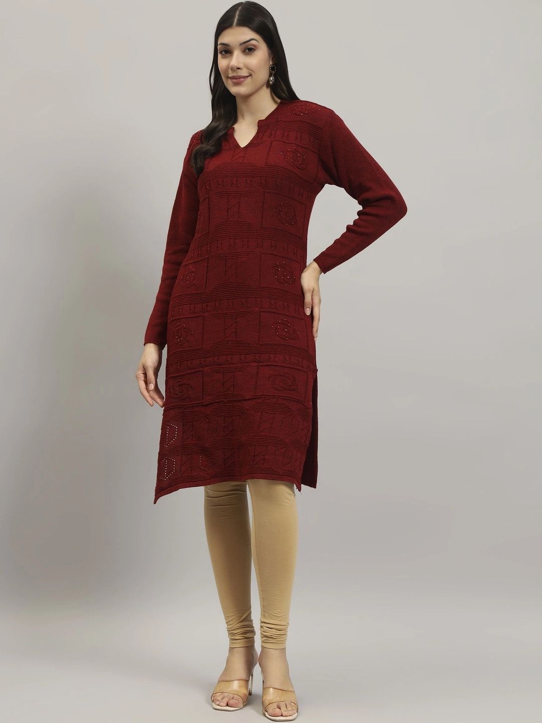 CANBLAR Women Woollen Kurta-picture-39