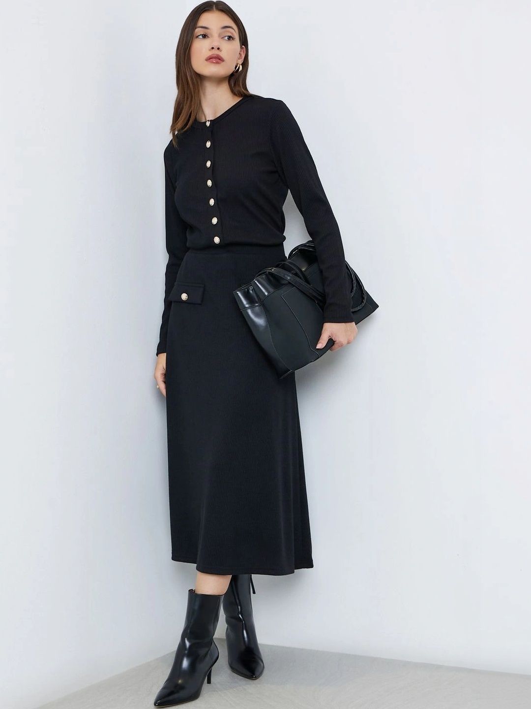 Styli Women Midi A-Line Skirt-picture-40