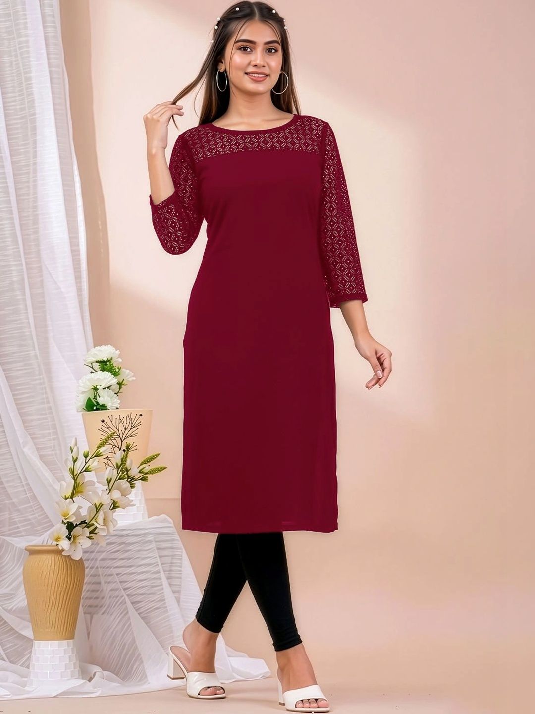 Dream Beauty Fashion Woven Design Kurti-picture-36
