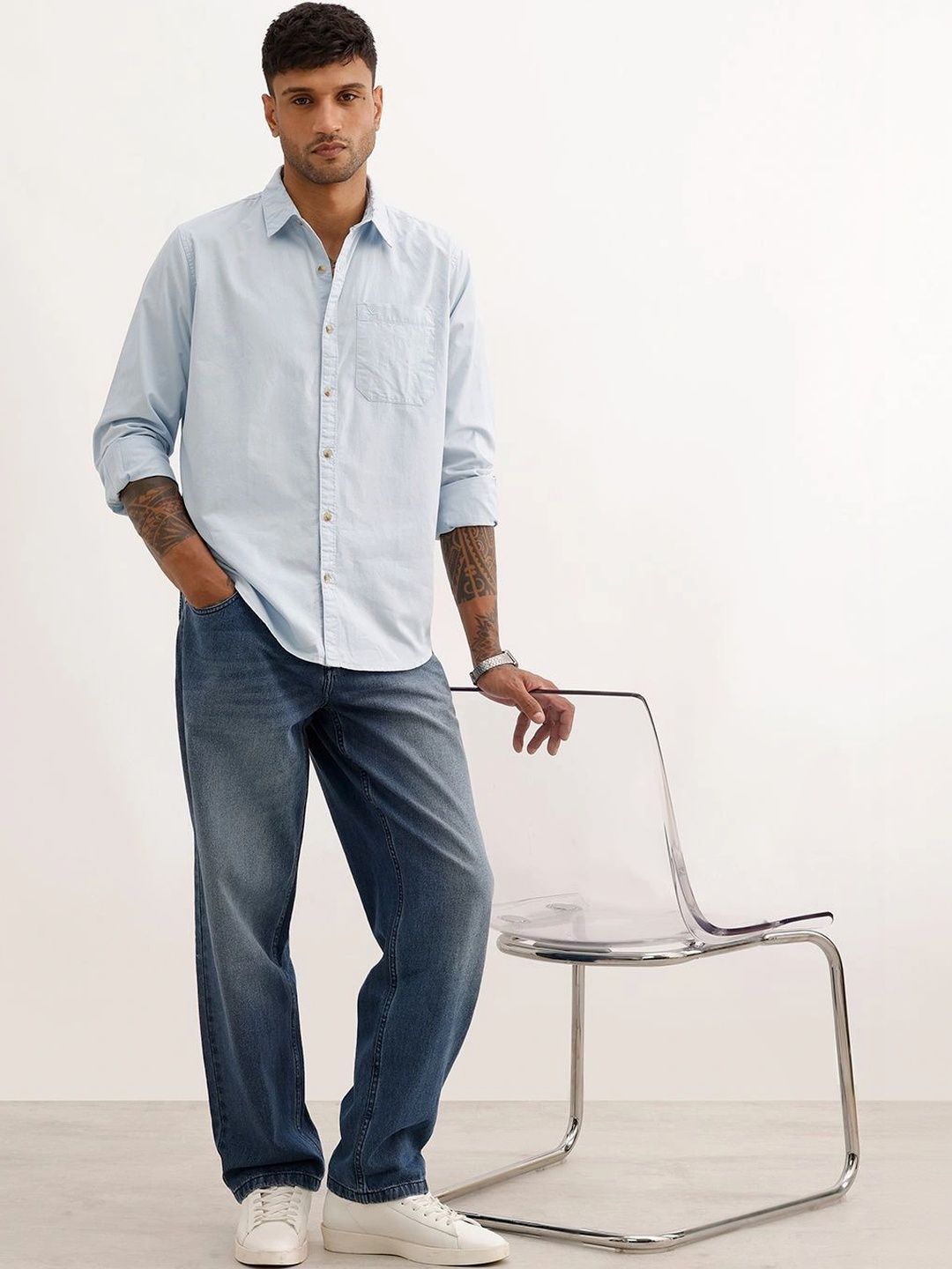 WROGN Men Slim Fit Casual Shirt-picture-19