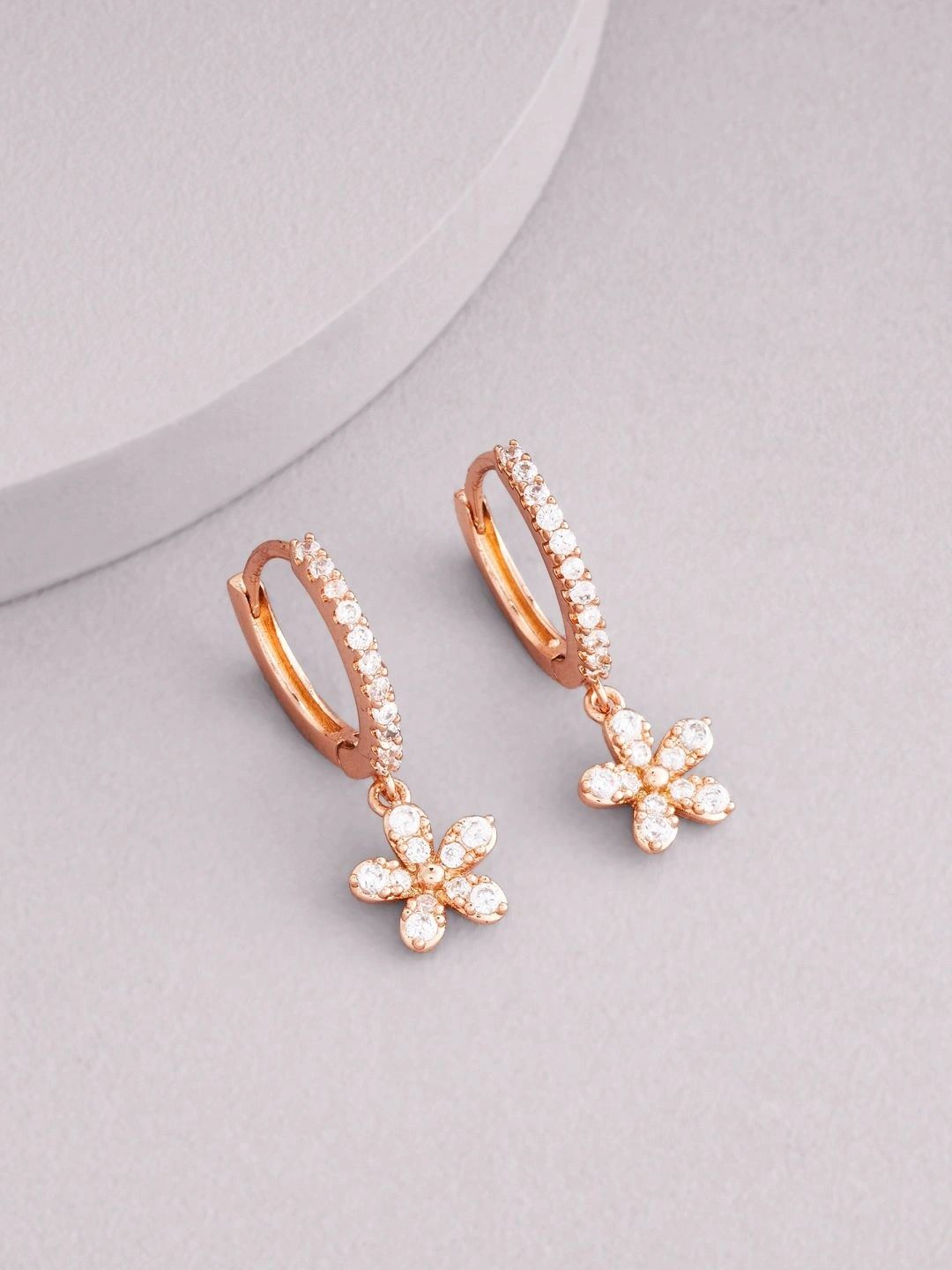 Kushal's Fashion Jewellery Floral Drop Earrings-picture-27
