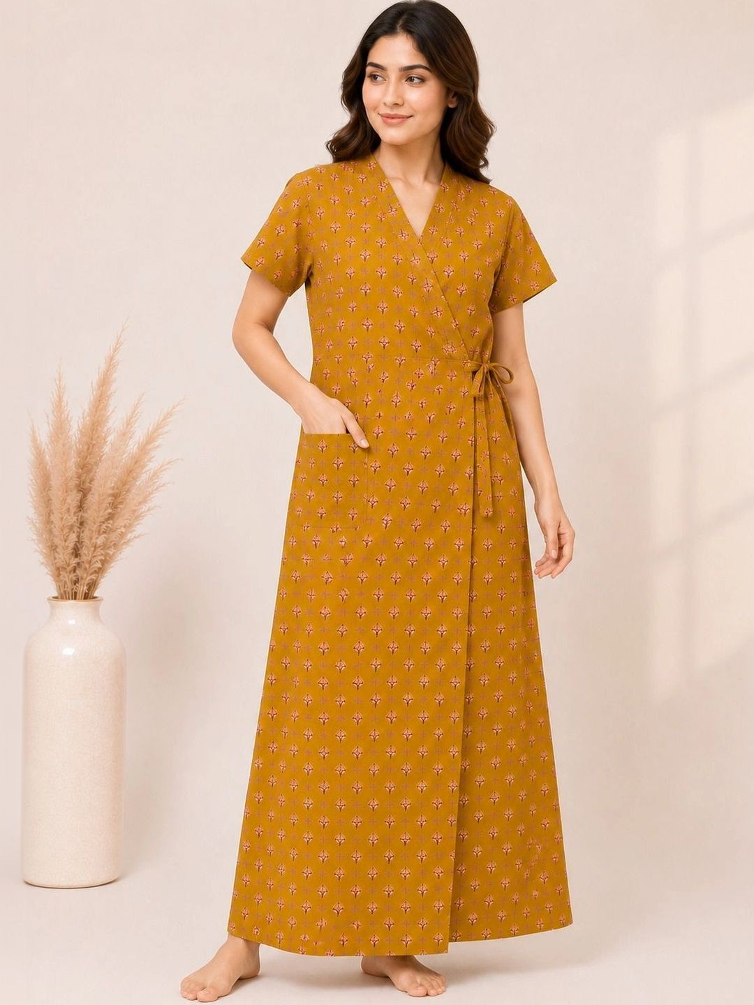 Sukhraa Printed Maxi Nightdress-image-40