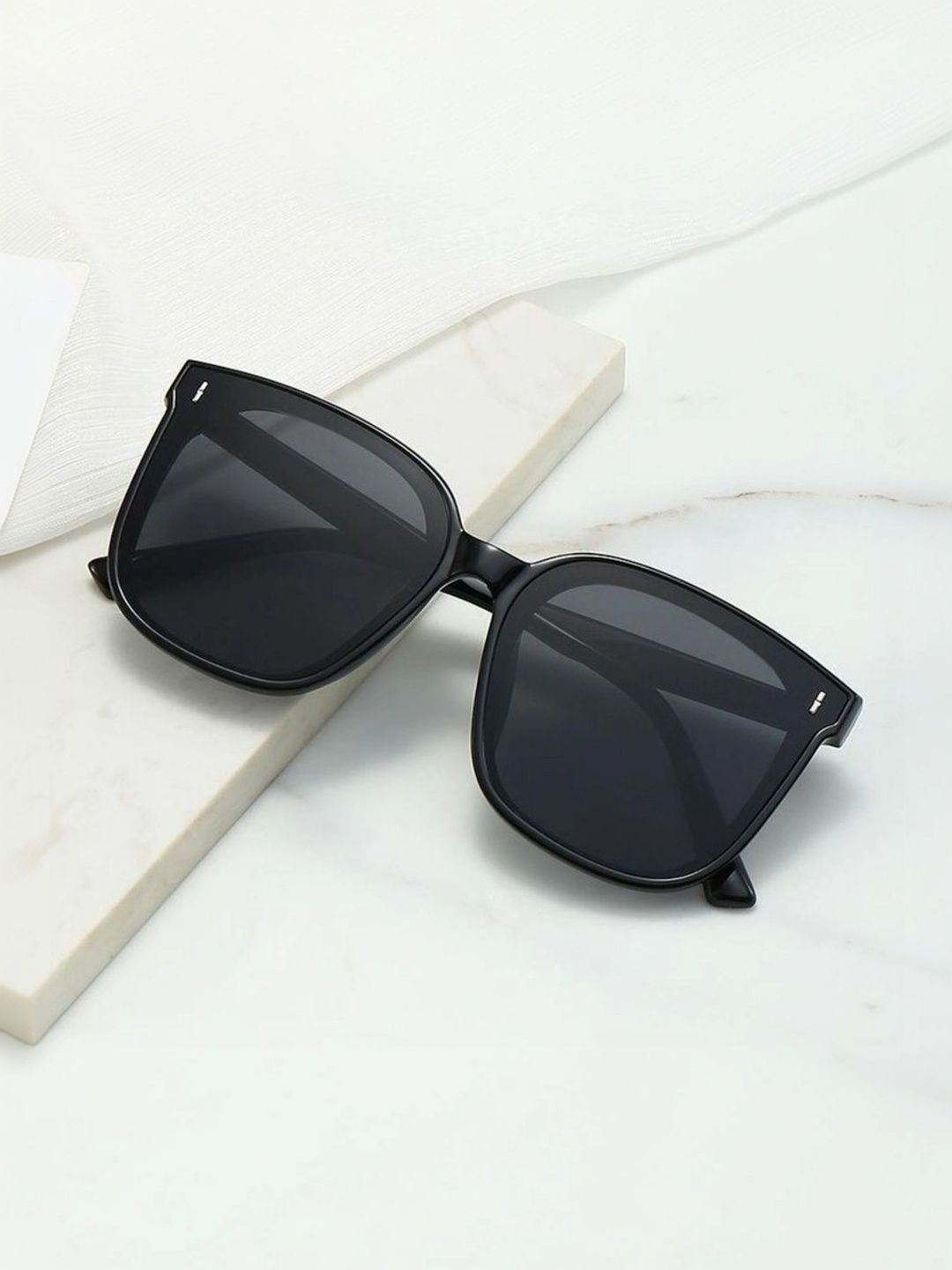 EYELLUSION Women Black Lens & Black Square Sunglasses with-picture-30