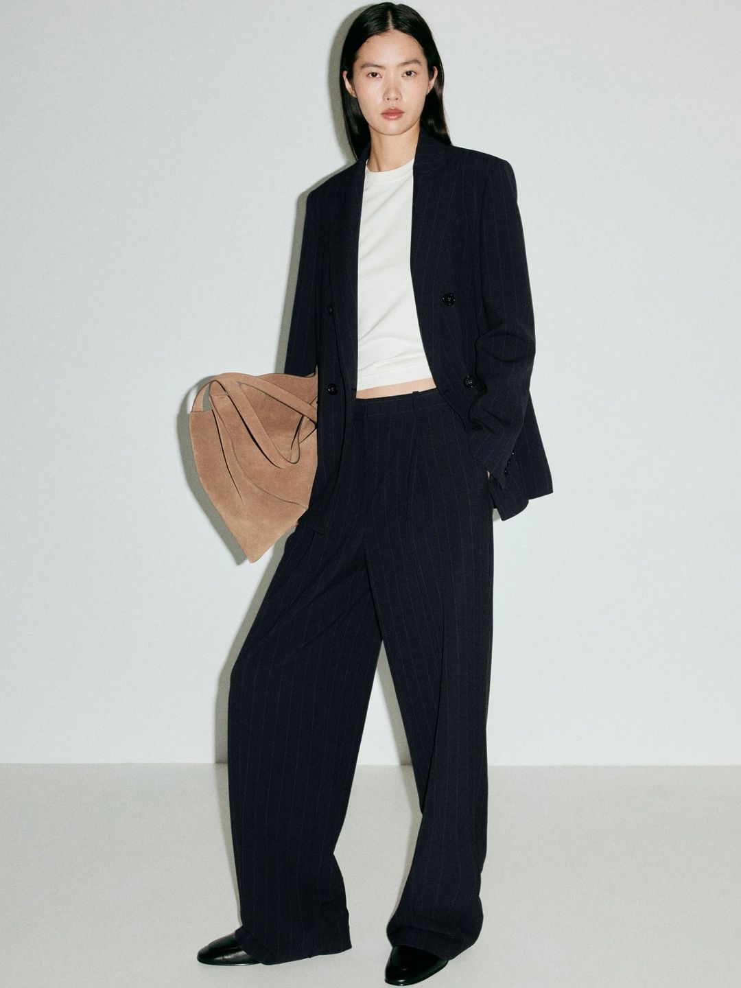 MANGO Notched Lapel Single-Breasted Casual Blazers-picture-17