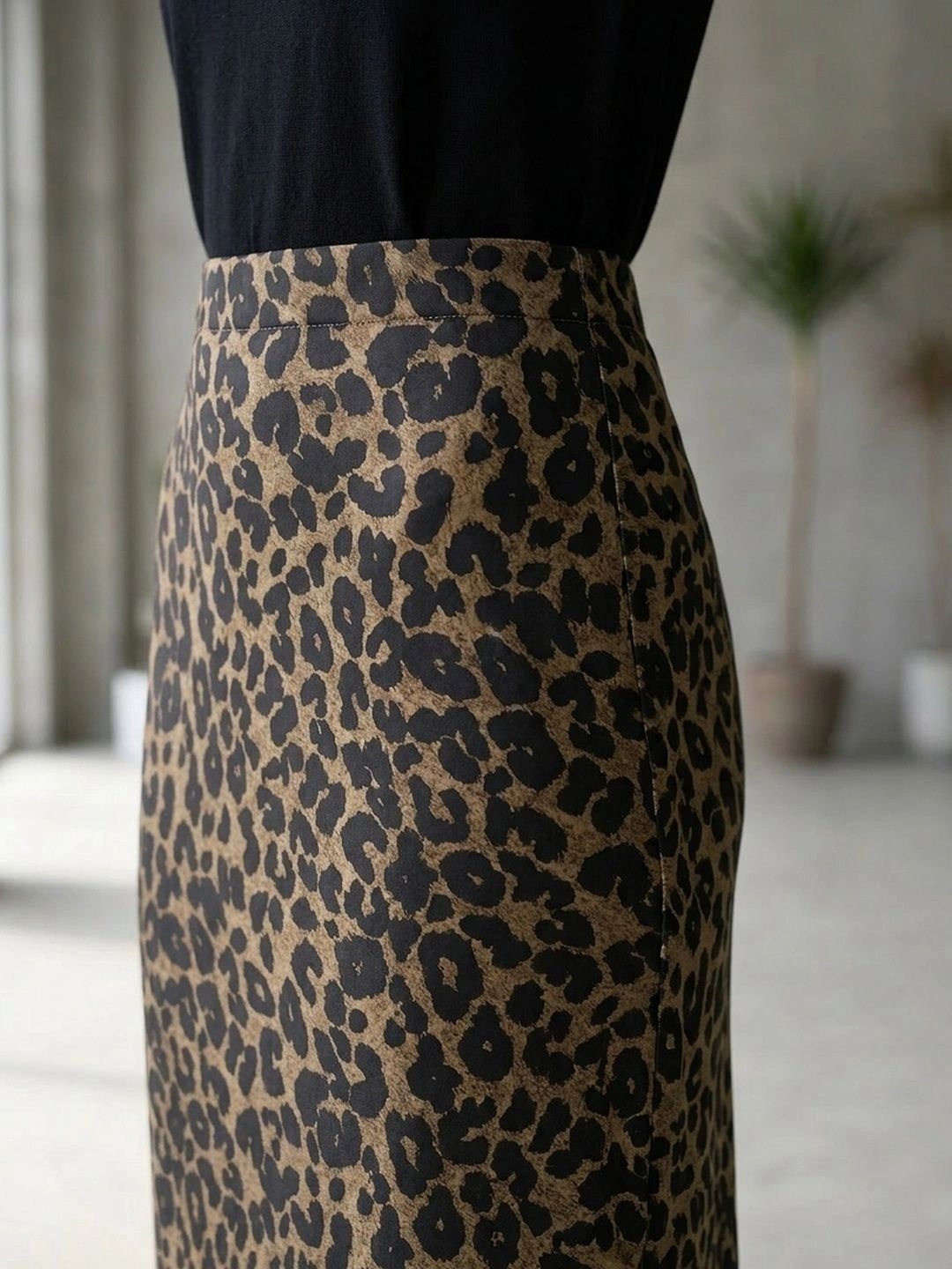 Suo Women Animal Maxi Flared Skirt-picture-20