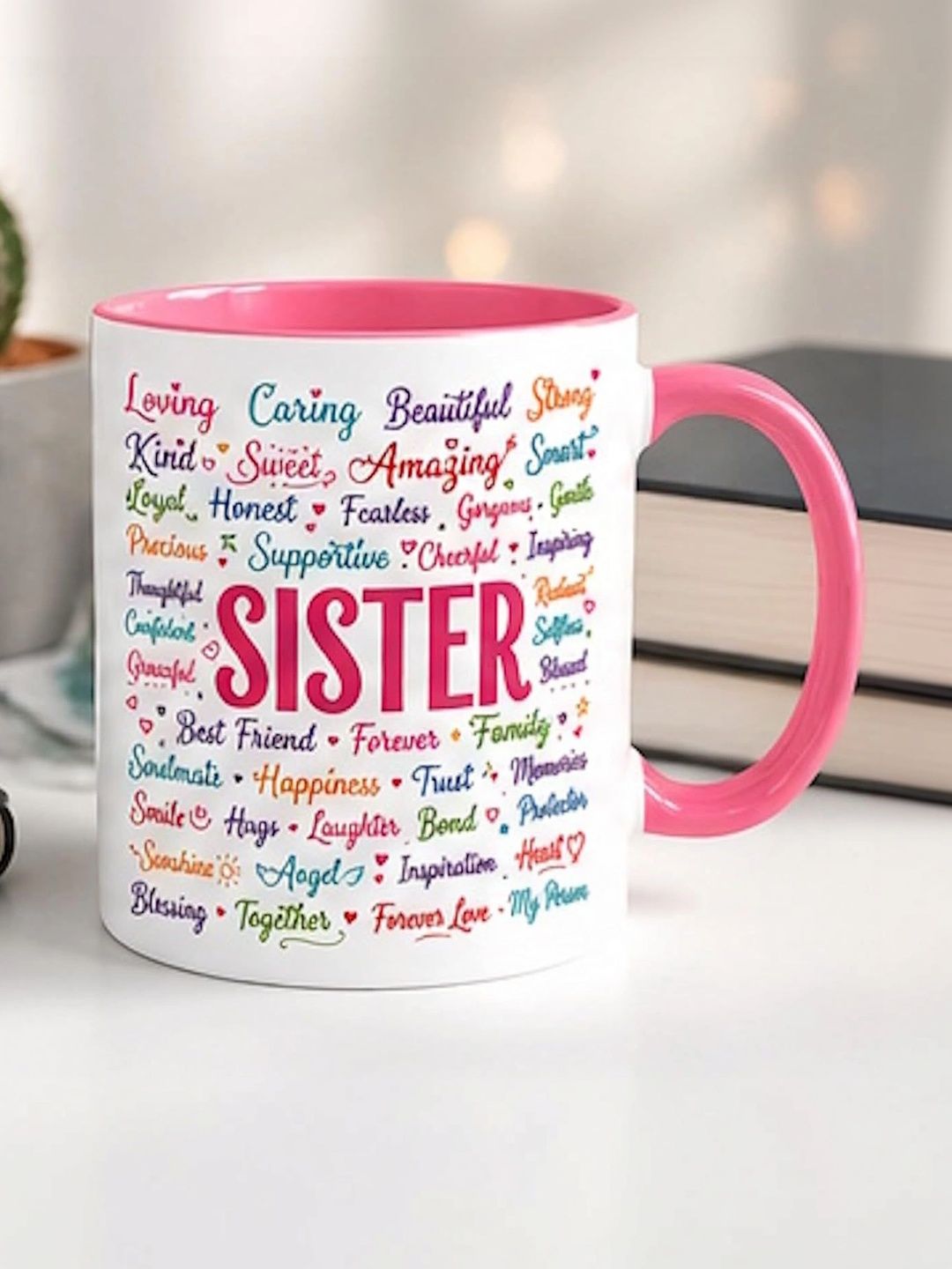 PrintingWorld Pink Text or Slogans Printed Ceramic Glossy Mugs Set of Cups and Mugs-image-21
