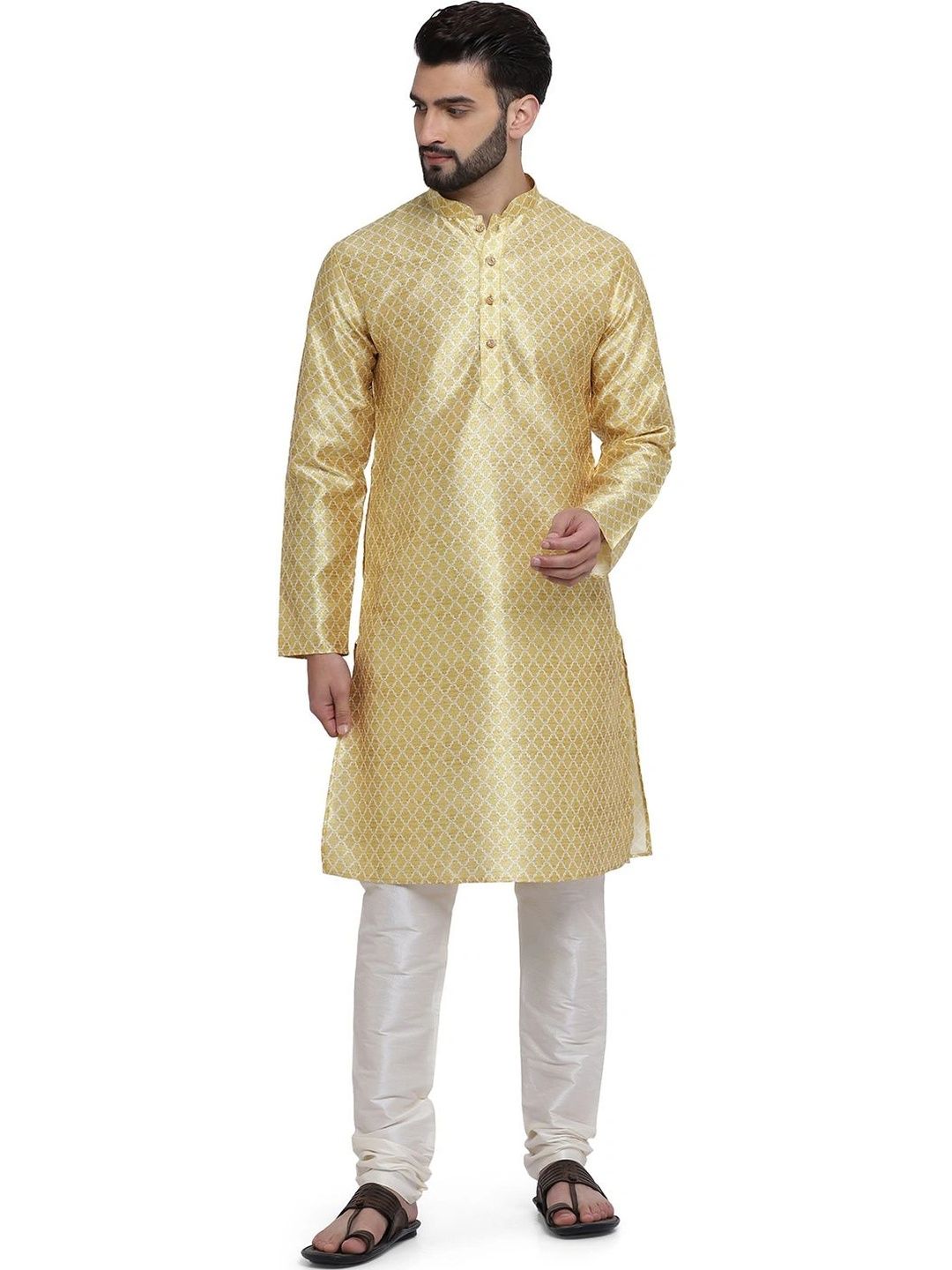 Jagdish Garments Men Ethnic Motifs Regular Kurta with Churidar-picture-53
