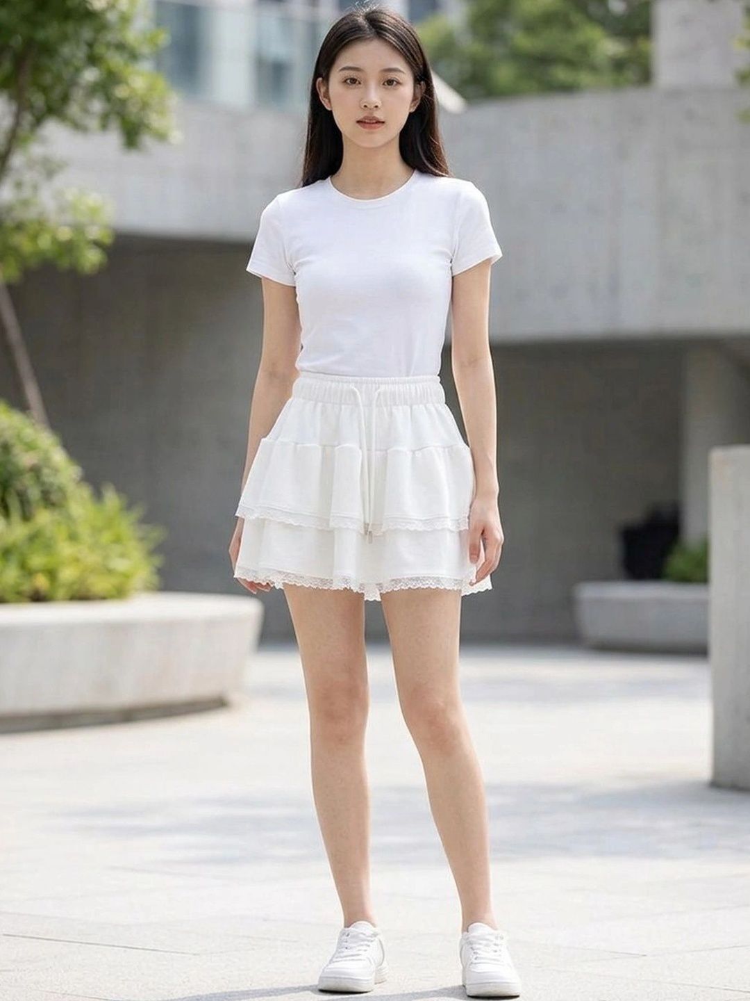 Suo Women Tiered Mini Tiered Skirt-picture-35
