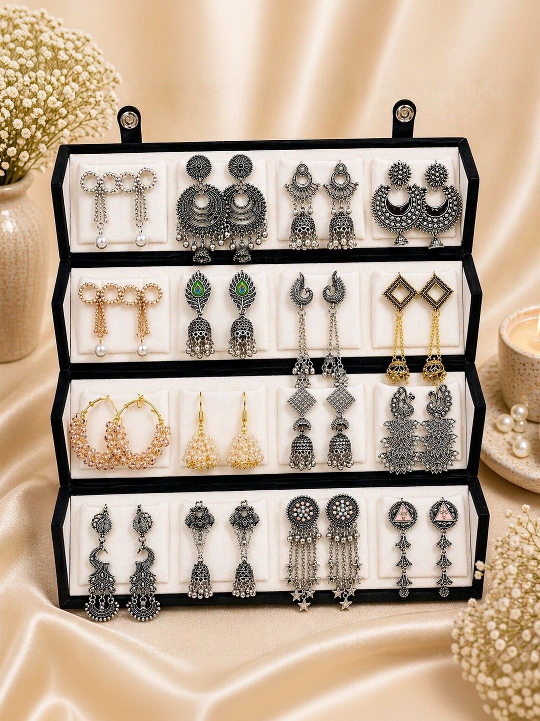 Shine Mist Geometric Drop Earrings-picture-38