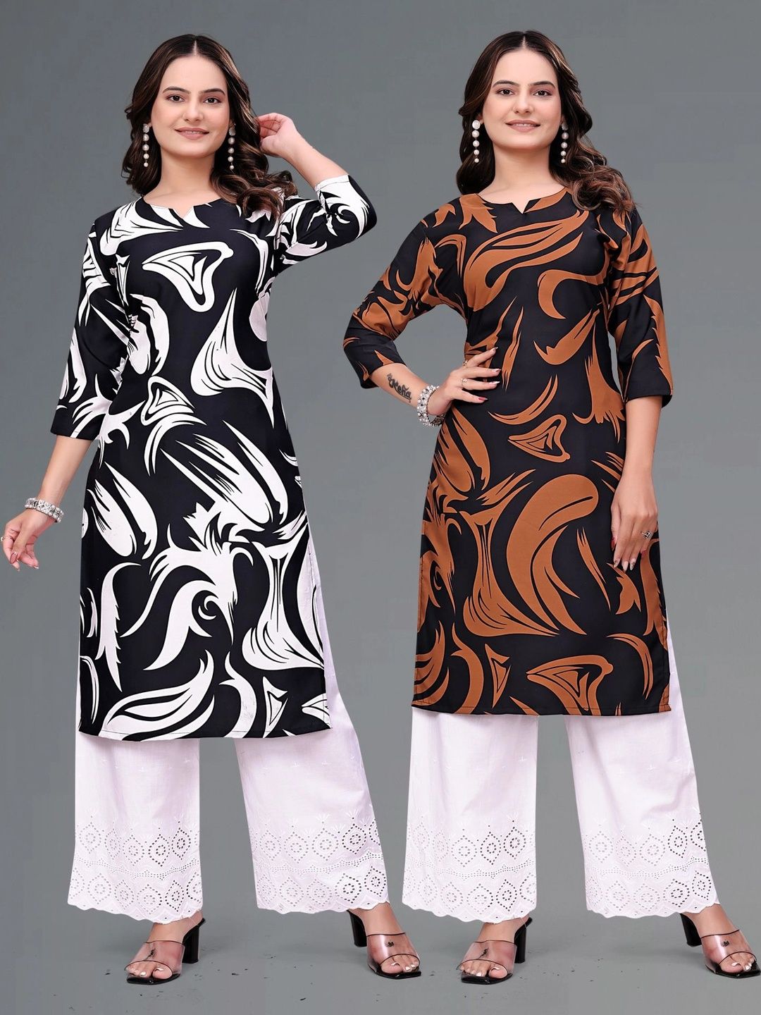 PRIYANSH CREATION Printed Pure Crepe Kurti-picture-51