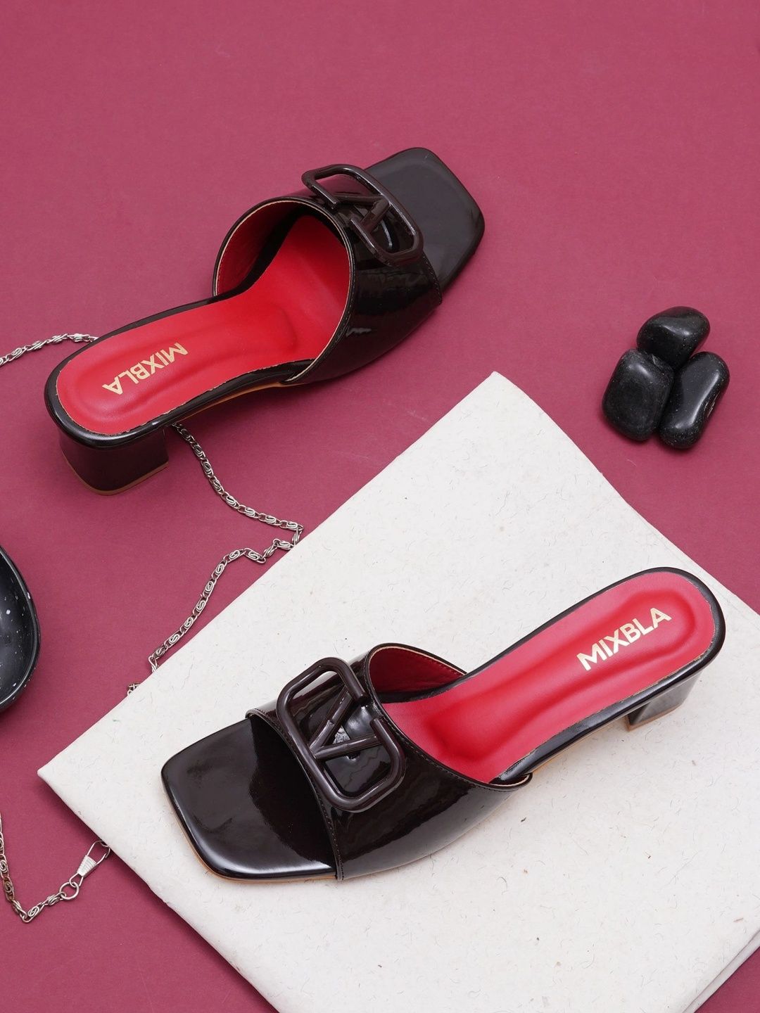MIXBLA Block Mules with Buckles-picture-57