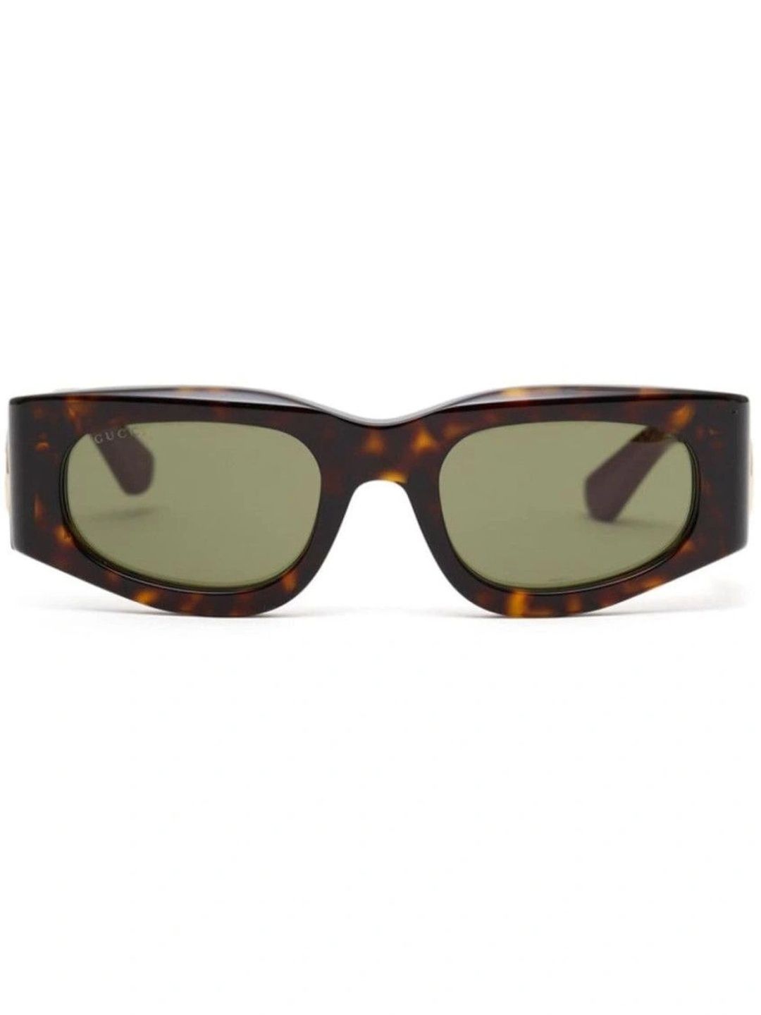 Gucci Men Green Lens & Brown Rectangle Sunglasses with-image-36