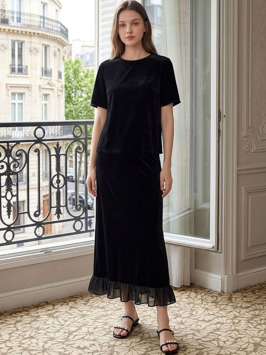 Suo Women Midi Straight Skirt-picture-38