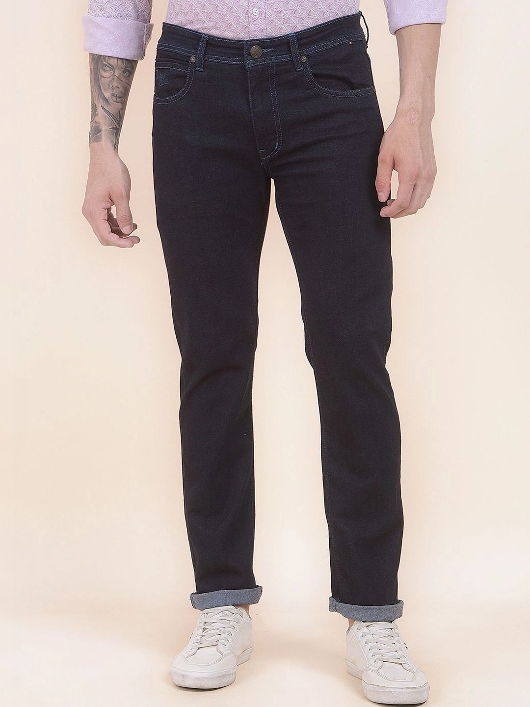 Cantabil Men Slim Fit Mid-Rise Stretchable Jeans-picture-13