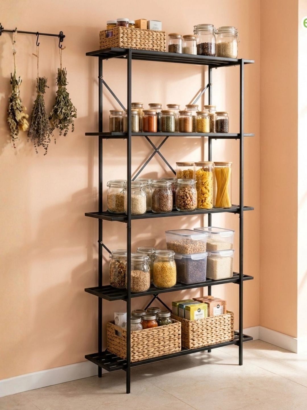 ecofynd Black Metal 5-Tier Racks & Wardrobes-image-22