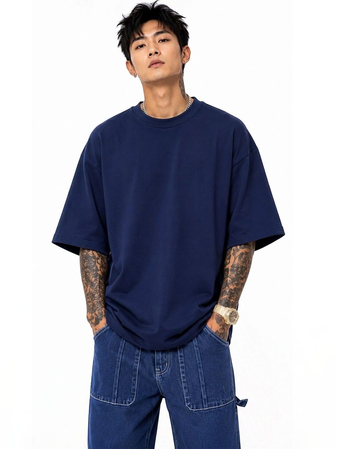 styzon Men Drop-Shoulder Sleeves T-shirt-picture-22