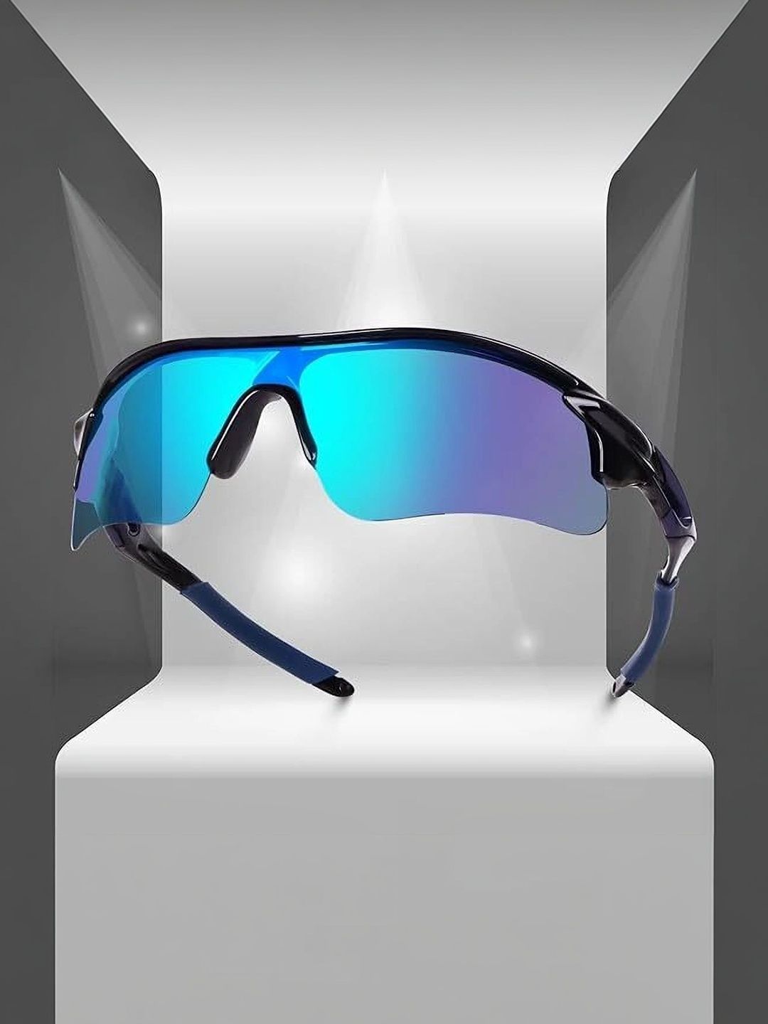 EYELLUSION Women Blue Lens & Black Sports Sunglasses with-image-20