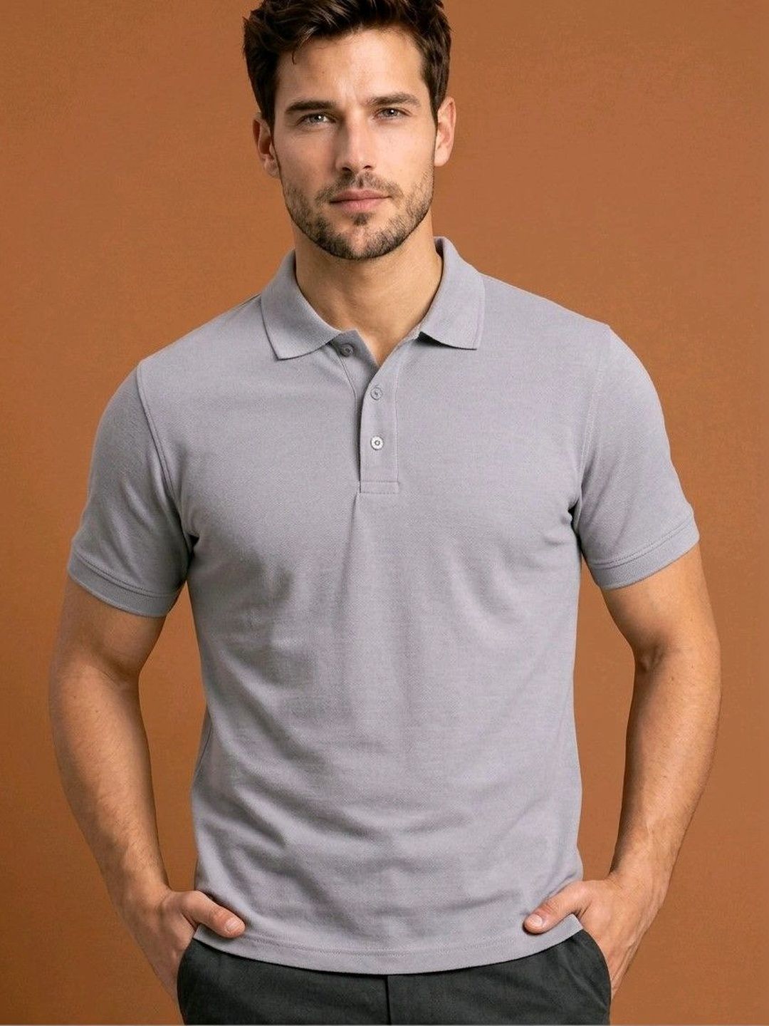 BROWN BROTHERS Men Polo Collar Pure Cotton T-shirt-picture-25