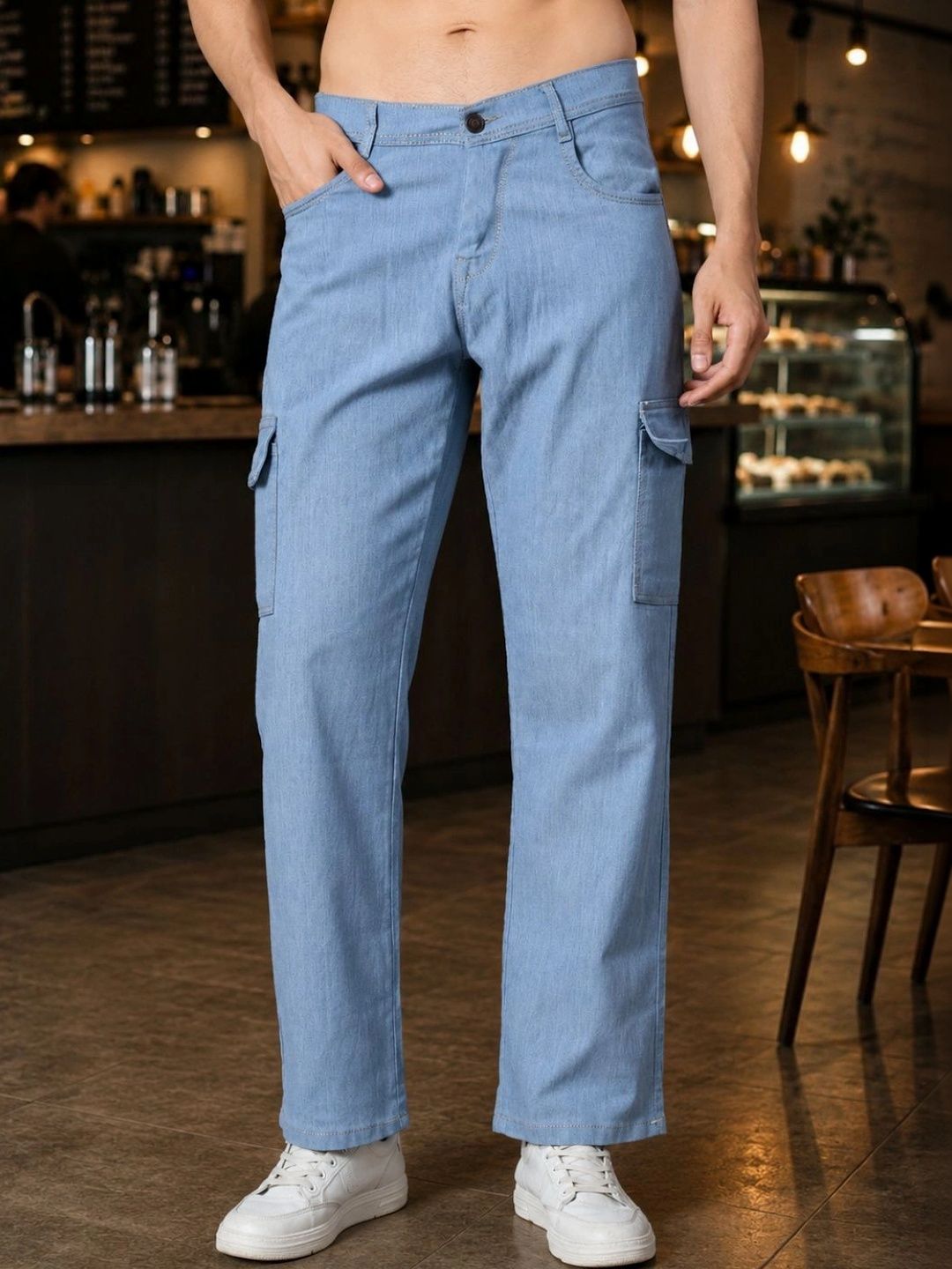 Metronaut Men Classic Pleated Cargos Trousers-picture-37