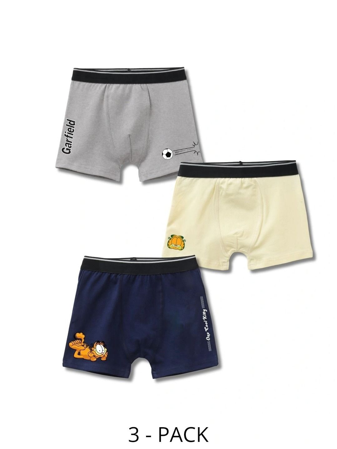 Button Bear Boys Pack of 3 Cotton Blend Printed Trunks-picture-31