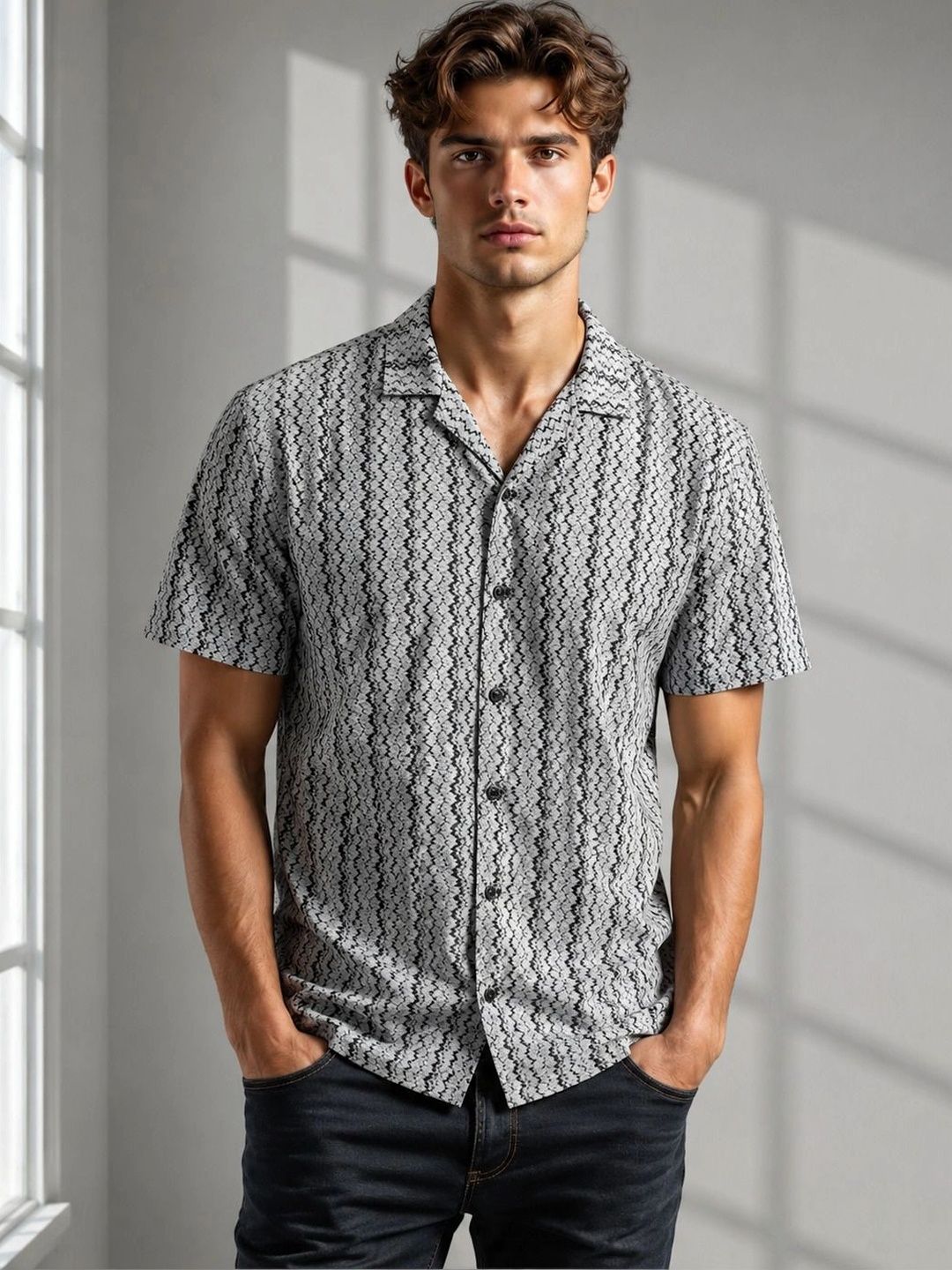 SZN Men Comfort Printed Casual Shirt-picture-55