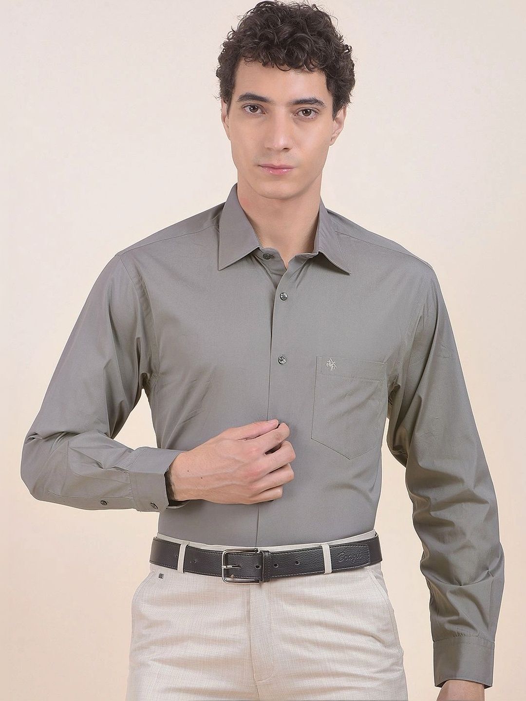 Cantabil Men Slim Fit Formal Shirt-image-25
