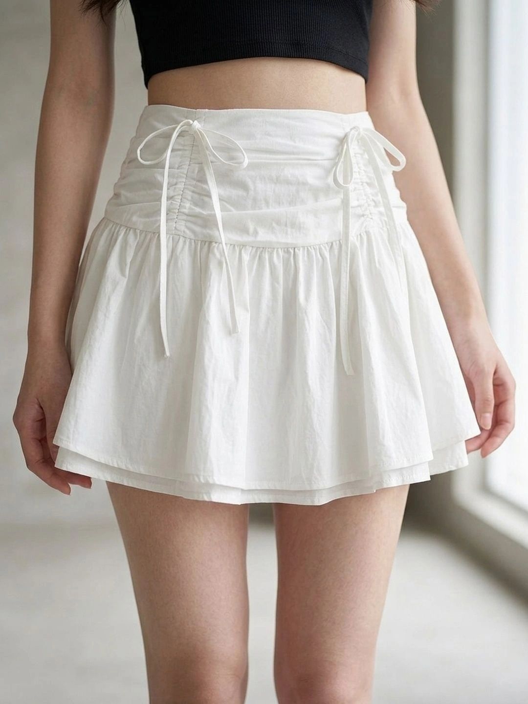 Suo Women Mini Flared Skirt-picture-16
