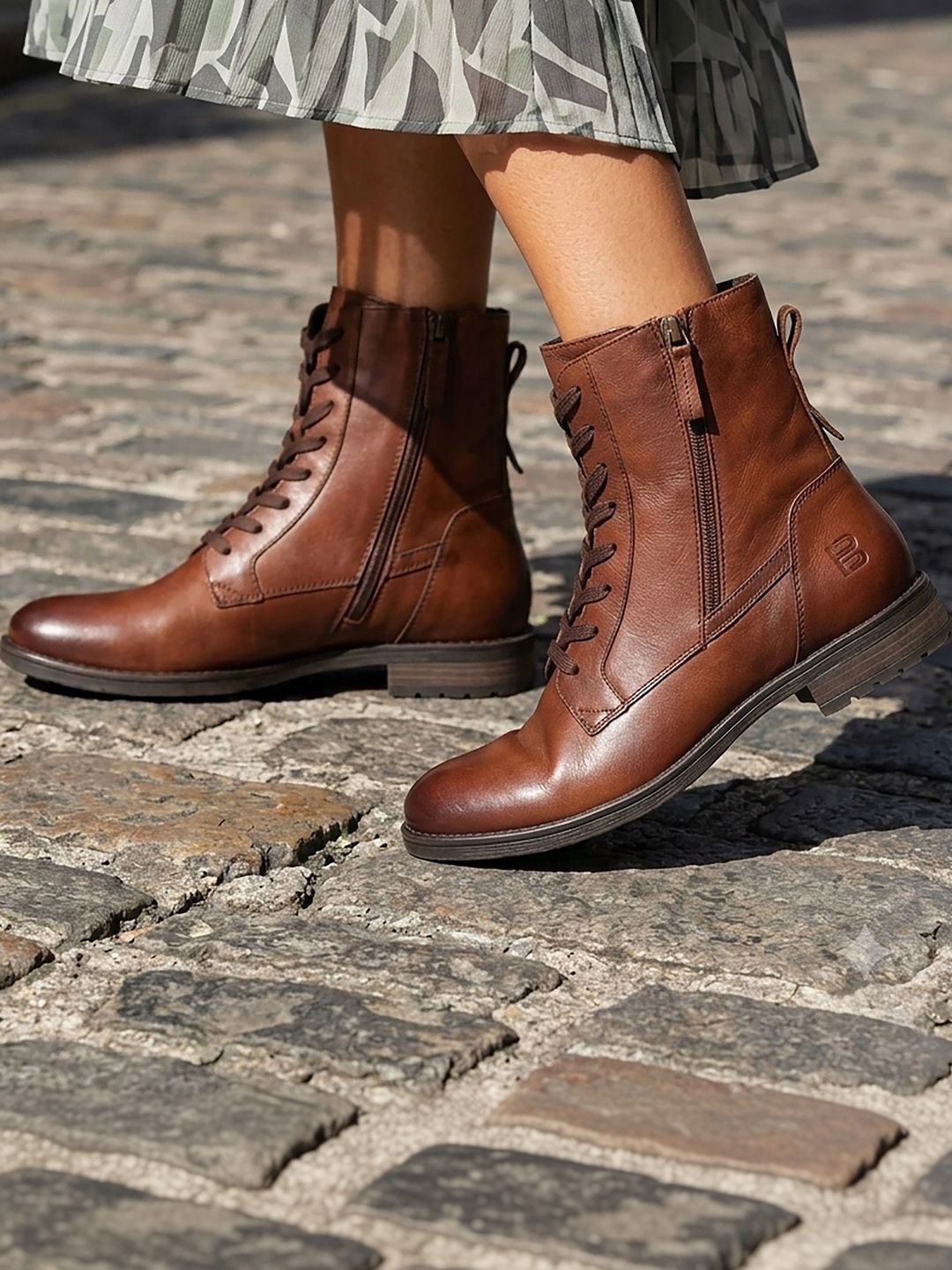 TT.BAGATT Women Round Toe Lace-Ups Regular Boots-image-46