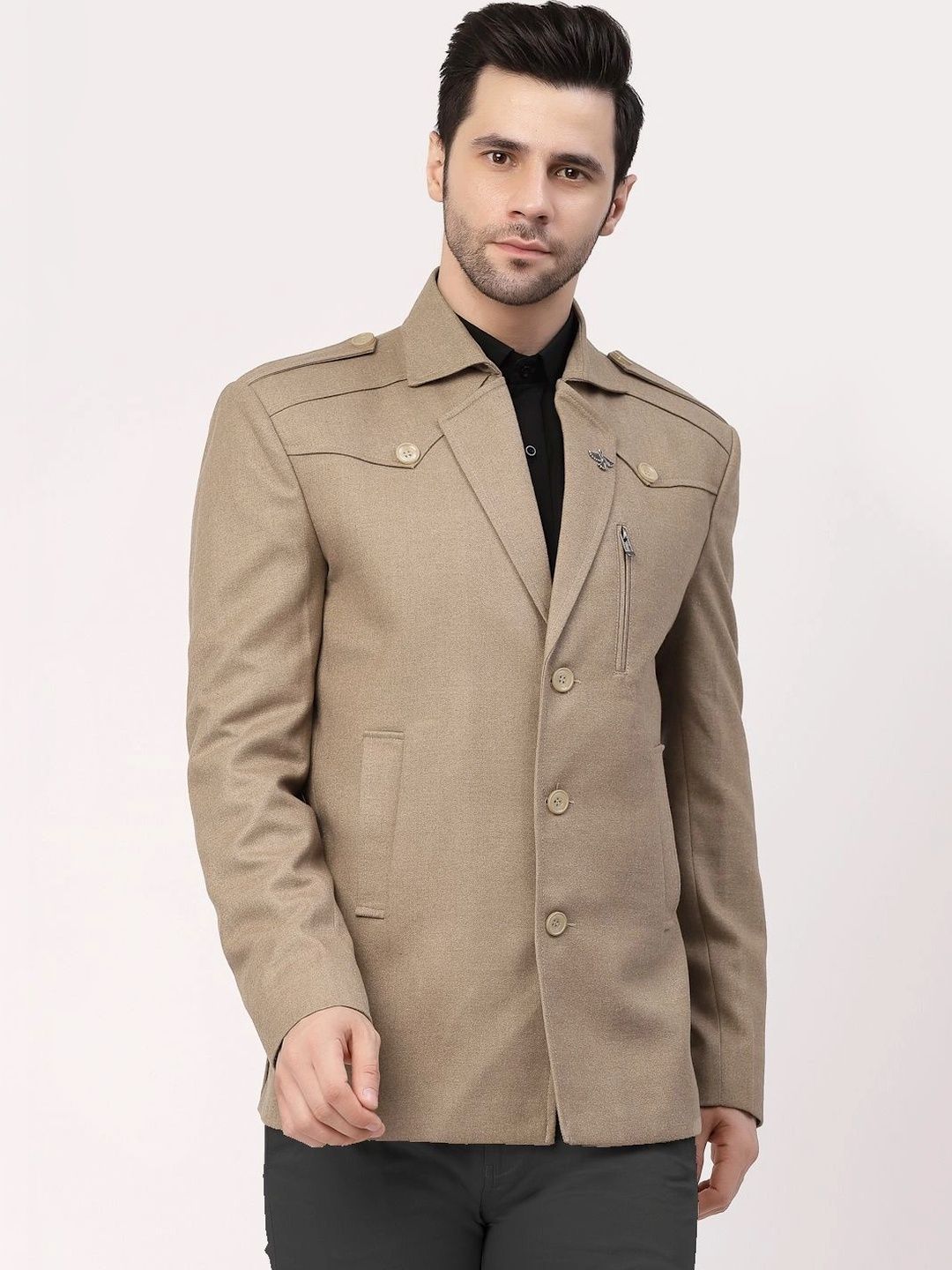 Moda Rapido Notched Lapel Single-Breasted Casual Blazer-image-6